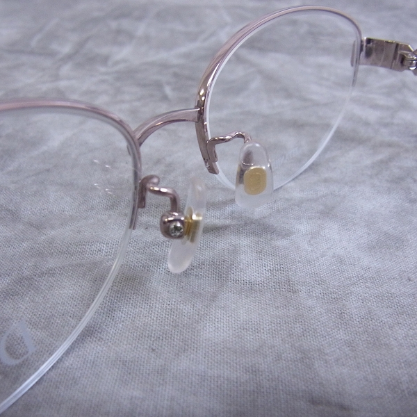 実際に弊社で買取させて頂いたChristian Dior/ディオール メガネフレーム ハーフリム チタン CD7725Jの画像 3枚目