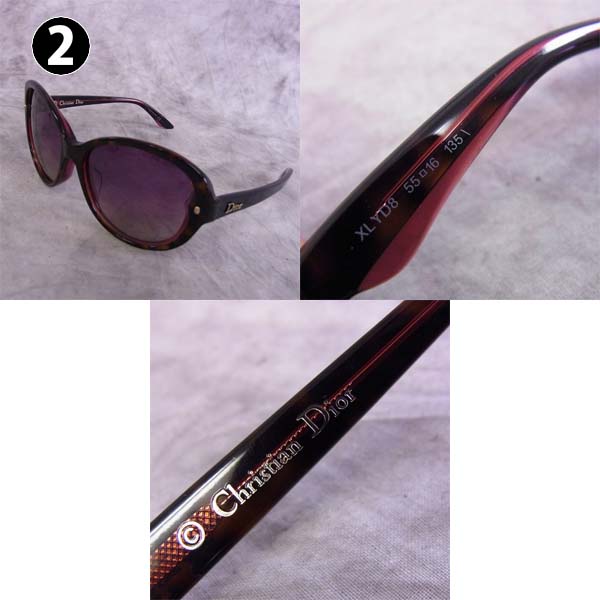 実際に弊社で買取させて頂いたChristian Dior クリスチャンディオール サングラス Dior pondicheryF/Dior graphix3F 2点SETの画像 2枚目