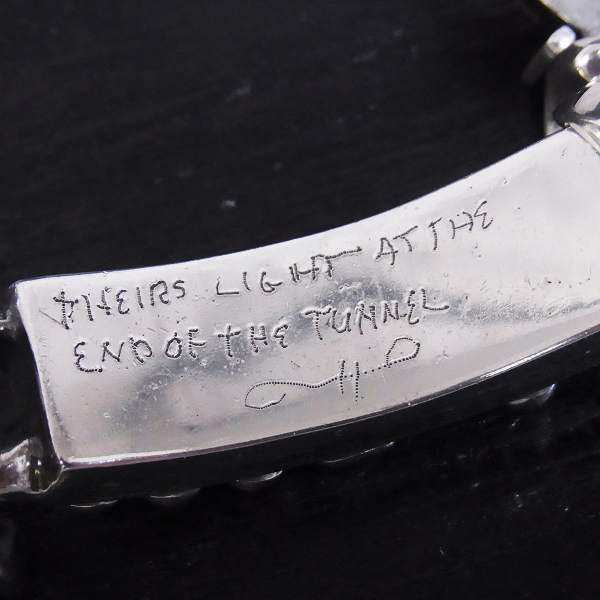 実際に弊社で買取させて頂いた【1点物/ギャラ付】STANLEY GUESS/スタンリーゲス ダブルIDウッドインレイドマルチスカル＆クラシックリンクブレスレットw/ストーンアイズの画像 6枚目