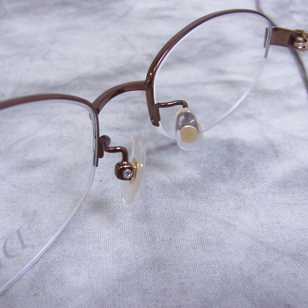 実際に弊社で買取させて頂いたChristian Dior/ディオール メガネフレーム ハーフリム 純チタン CD-7691Jの画像 3枚目