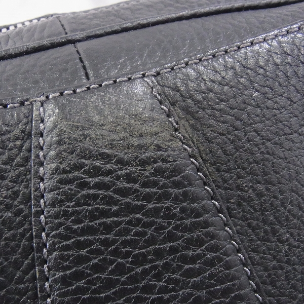 実際に弊社で買取させて頂いたLOEWE/ロエベ レザー センダバッグ/ハンドバッグ ブラックの画像 7枚目