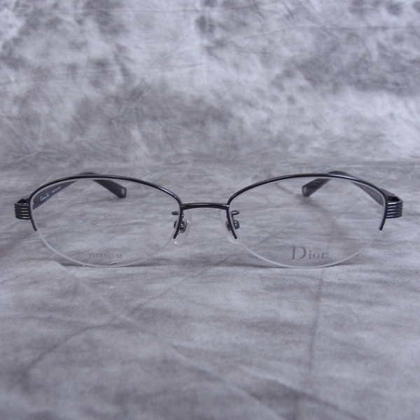 実際に弊社で買取させて頂いたChristian Dior/ディオール メガネフレーム ハーフリム チタン CD7723Jの画像 1枚目