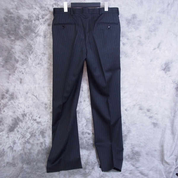 実際に弊社で買取させて頂いた☆ETRO/エトロ 裏ペイズリー 2Bストライプスーツ セットアップ 46の画像 4枚目