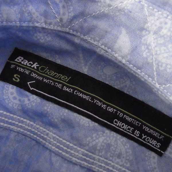 実際に弊社で買取させて頂いた☆Back Channel/バックチャンネル ペイズリー柄シャンブレーシャツ/Sの画像 2枚目