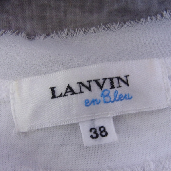 実際に弊社で買取させて頂いた☆LANVIN/ランバン リボン装飾 プリント 加工Tシャツ/38の画像 2枚目