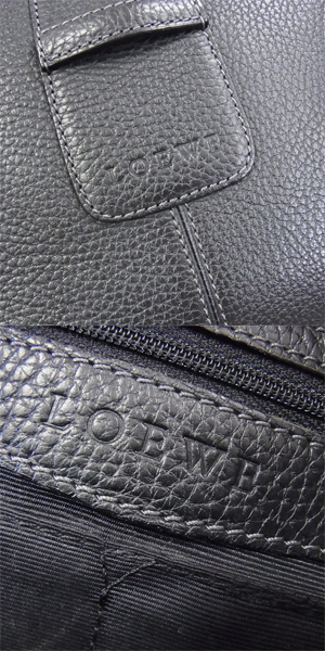 実際に弊社で買取させて頂いたLOEWE/ロエベ レザー センダバッグ/ハンドバッグ ブラックの画像 6枚目