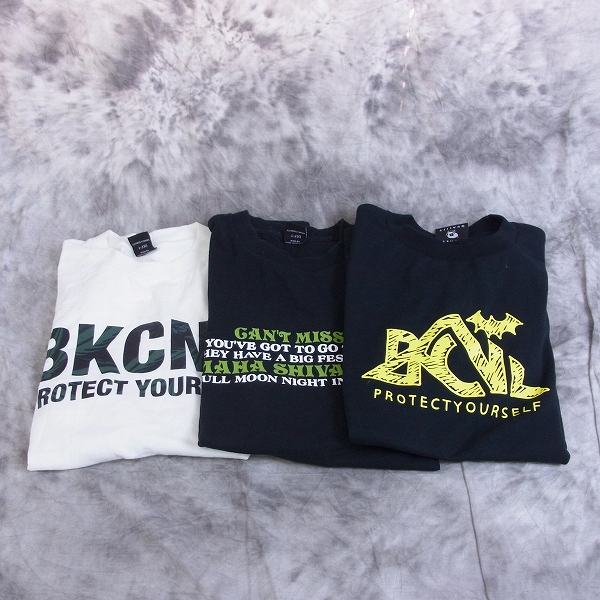 実際に弊社で買取させて頂いたBack Channel/バックチャンネル プリントTシャツ M/L 3点SET