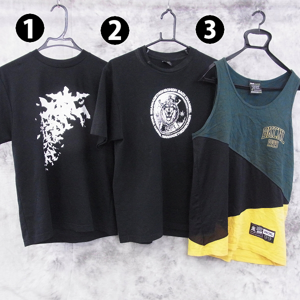 実際に弊社で買取させて頂いた☆Back Channel/バックチャンネル プリントTシャツ/メッシュシャツ M 5点SETの画像 1枚目