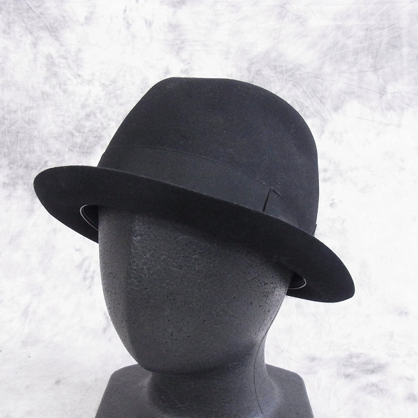 実際に弊社で買取させて頂いたBorsalino/ボルサリーノ ラビット中折れハット 伊製 ブラック 60