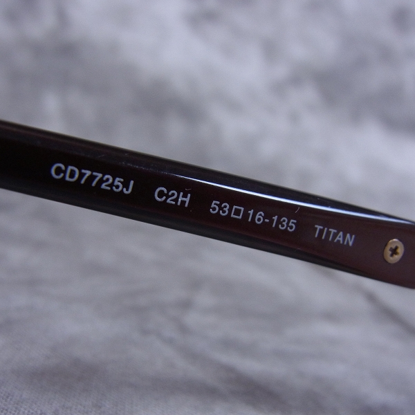 実際に弊社で買取させて頂いたChristian Dior/ディオール メガネフレーム ハーフリム チタン CD7725Jの画像 5枚目