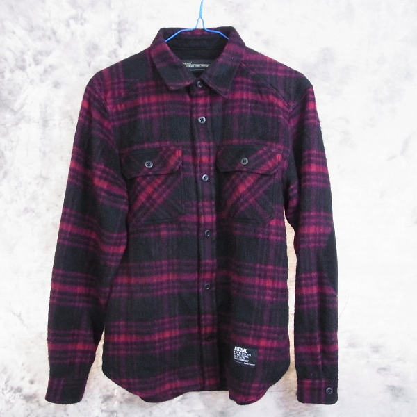 実際に弊社で買取させて頂いた☆Back Channel/バックチャンネル ウールチェックシャツ/S