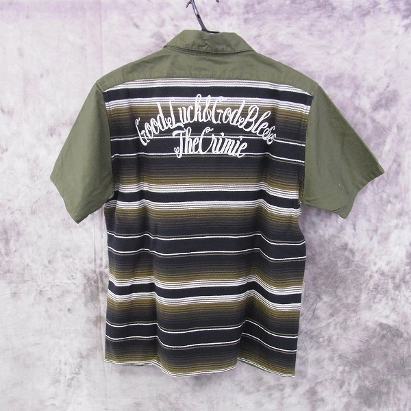 実際に弊社で買取させて頂いた☆CRIMIE/クライミー JOE MILITARY ARMY S/S ミリタリー/切替半袖シャツ Lの画像 1枚目