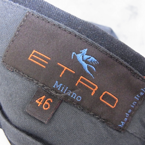 実際に弊社で買取させて頂いた☆ETRO/エトロ 裏ペイズリー 2Bストライプスーツ セットアップ 46の画像 6枚目