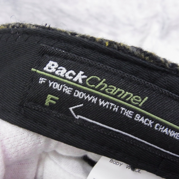 実際に弊社で買取させて頂いたBack Channel/バックチャンネル Harris Tweed/ハリスツイード ハンチングキャップ/帽子/Fの画像 6枚目
