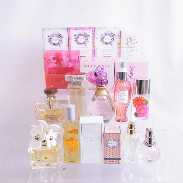 実際に弊社で買取させて頂いたYSL/LANVIN/BVLGARI/MARC JACOBS/CLINIQUE/CLEAN等 香水 15点↑SET