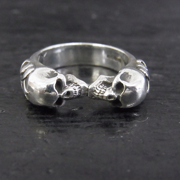 実際に弊社で買取させて頂いたCRAZY PIG/クレイジーピッグ 2スカルズチューダ－リング 19.5号の画像 1枚目