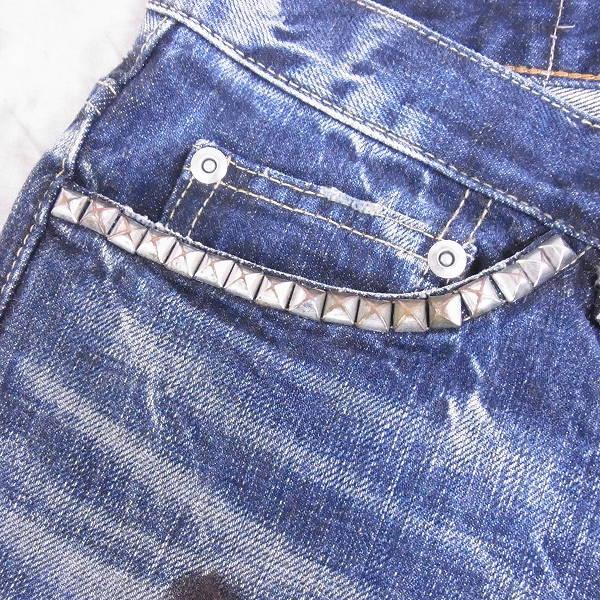 実際に弊社で買取させて頂いたHYSTERICS/ヒステリックス スタッズ付きデニムパンツ/ジーンズ 3AP-4812/Sの画像 7枚目