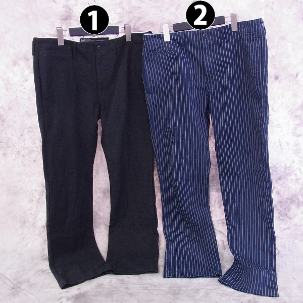 実際に弊社で買取させて頂いたBack Channel/バックチャンネル　ストライプパンツ/ダメージデニム/ウールパンツ等 4点SETの画像 1枚目