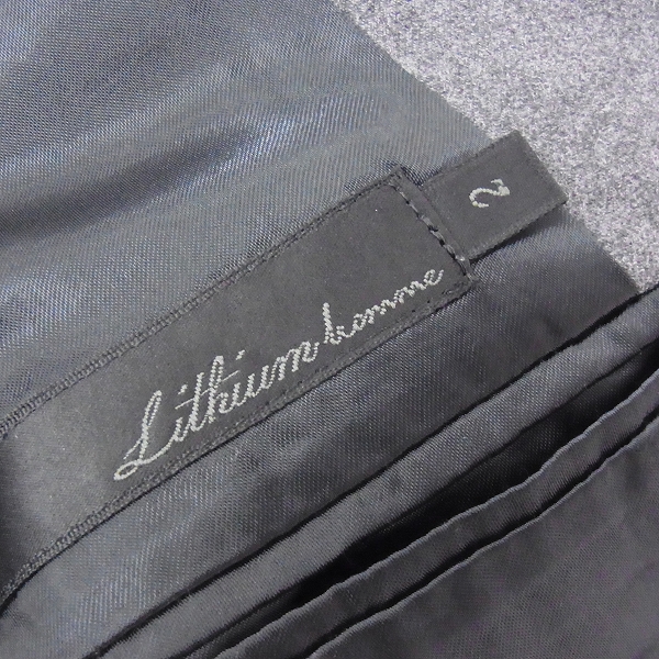 実際に弊社で買取させて頂いた☆LITHIUM HOMME/リチウムオム ウール 2Bテーラードジャケット 2の画像 2枚目