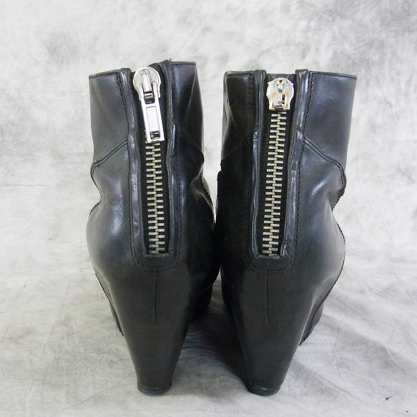 実際に弊社で買取させて頂いたRICK OWENS/リックオウエンス バックジップ ウェッジソールブーツ/41の画像 1枚目