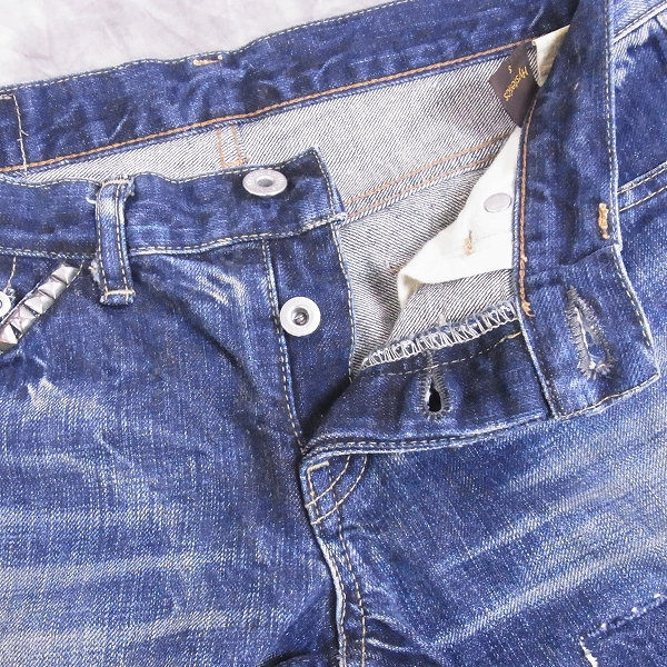 実際に弊社で買取させて頂いたHYSTERICS/ヒステリックス スタッズ付きデニムパンツ/ジーンズ 3AP-4812/Sの画像 3枚目