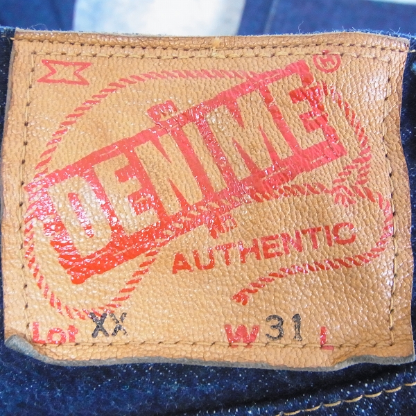 実際に弊社で買取させて頂いたDENIME/ドゥニーム XX ワンウォッシュ 14オンス セルビッチデニム 31の画像 2枚目