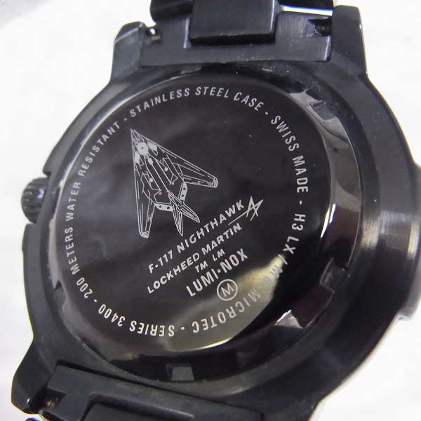 実際に弊社で買取させて頂いたLUMINOX/ルミノックス F-117 ナイトホーク シリーズ3400の画像 3枚目