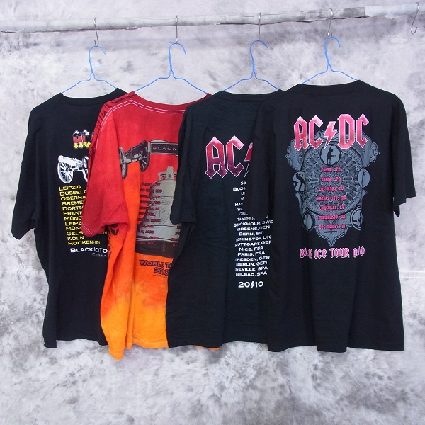 実際に弊社で買取させて頂いたAC/DC BLACK ICE Tour 2009 ドイツ他 バンドTシャツ 4点セットの画像 1枚目