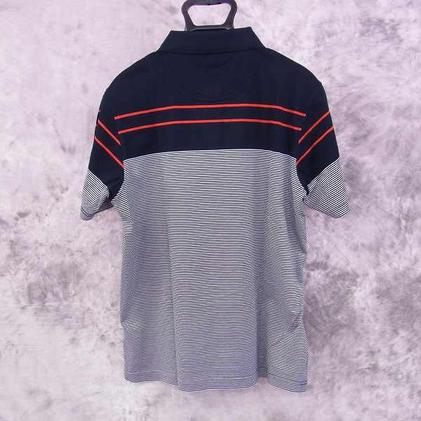 実際に弊社で買取させて頂いた☆Dunhill/ダンヒル ENGINEERED FIT ストレッチボーダーポロシャツ ポイント刺繍/Mの画像 1枚目