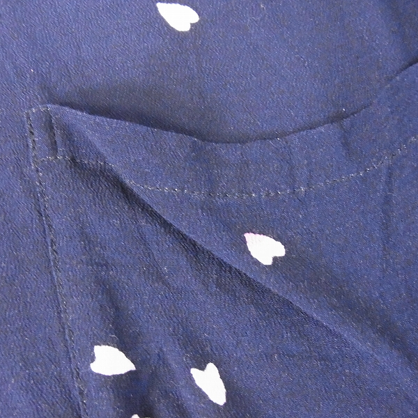 実際に弊社で買取させて頂いたBLUE BLUE/ブルーブルー インディゴ染め 桜柄 レーヨンシャツ/3の画像 4枚目