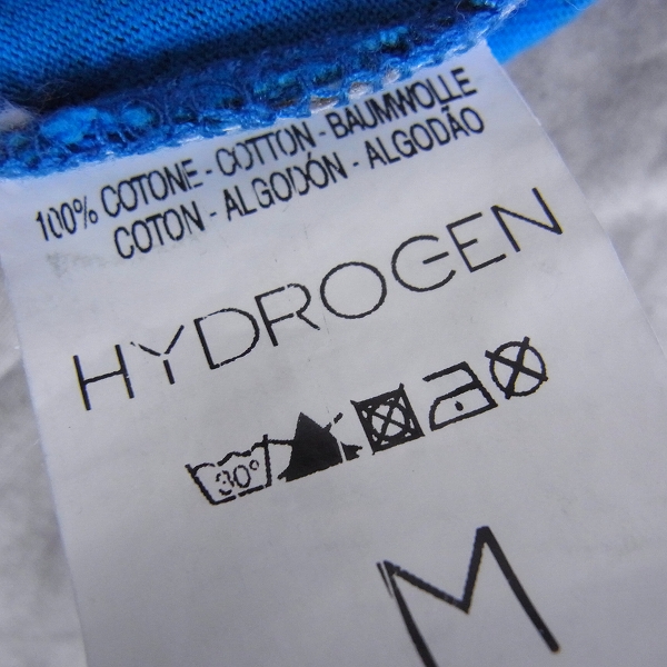 実際に弊社で買取させて頂いた☆HYDROGEN/ハイドロゲン 迷彩/カモフラ Vネック 半袖Tシャツ/カットソー ブルー Mの画像 3枚目