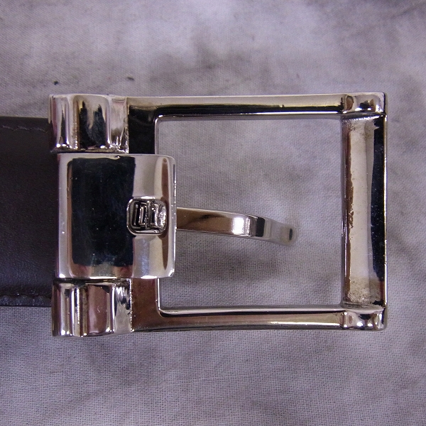 実際に弊社で買取させて頂いたBVLGARI/ブルガリ スクエアバックル レザーベルトの画像 2枚目