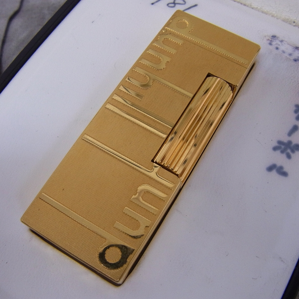 実際に弊社で買取させて頂いたdunhill/ダンヒル ローラーガスライター ロゴ立体デザイン