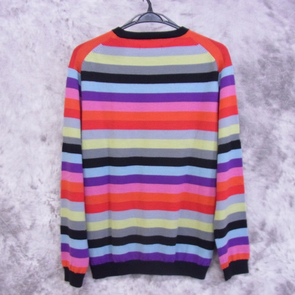 実際に弊社で買取させて頂いたGOODENOUGH/グッドイナフ マルチカラー ニットセーター サイズ：Mの画像 1枚目