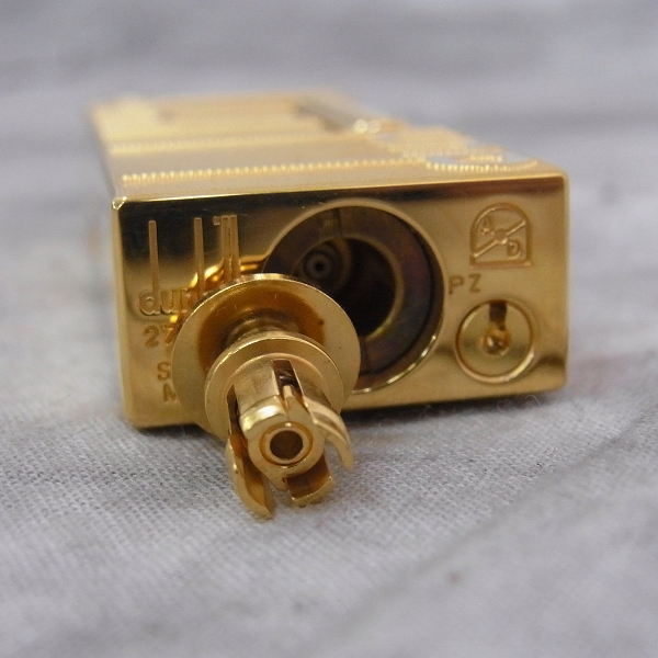 実際に弊社で買取させて頂いたdunhill/ダンヒル ローラーガスライター ロゴ立体デザインの画像 4枚目