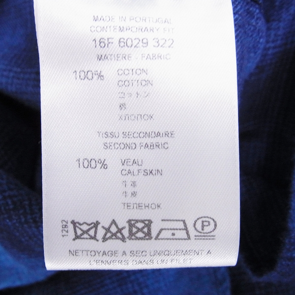 実際に弊社で買取させて頂いたGIVENCHY/ジバンシィ AW16 チェックレザースターボタンシャツ/41の画像 3枚目