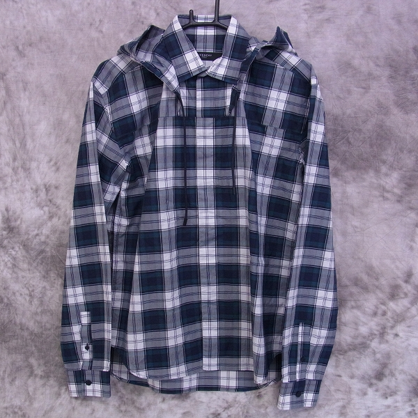 実際に弊社で買取させて頂いたGIVENCHY/ジバンシィ フード付きチェックシャツ 37