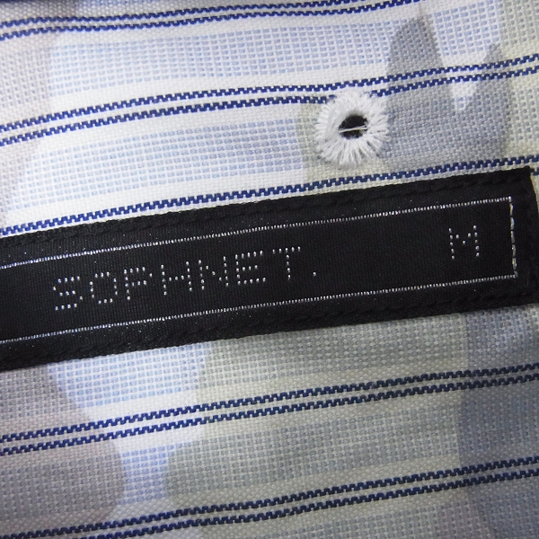 実際に弊社で買取させて頂いた☆SOPHNET/ソフネット 迷彩/ストライプ柄 半袖ボタンダウンシャツ/Mの画像 2枚目