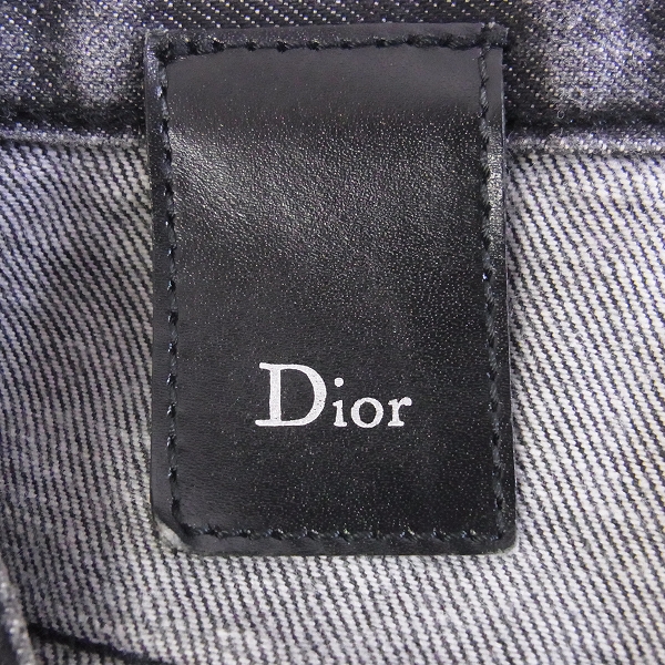 実際に弊社で買取させて頂いたDior homme/ディオールオム スリムストレート ブラックデニムパンツ 28の画像 3枚目