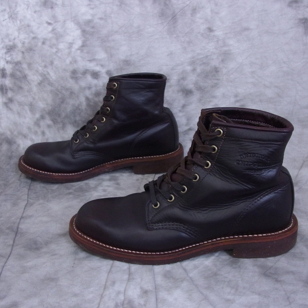 実際に弊社で買取させて頂いたCHIPPEWA/チペワ ショートレースアップブーツ ブラウン/42の画像 3枚目