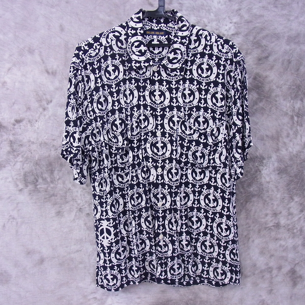 実際に弊社で買取させて頂いたBLUE BLUE/ブルーブルー アンカー柄 アロハシャツ/L
