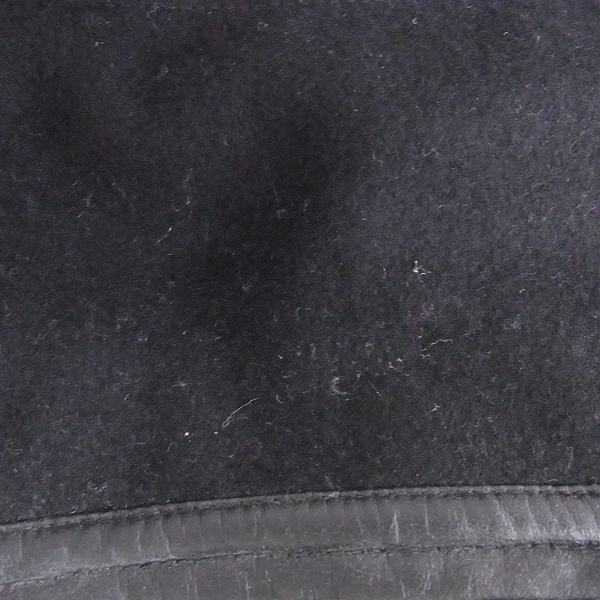 実際に弊社で買取させて頂いたBUFFALO BOBS/バッファローボブズ ウール ロングPコート ブラック 1の画像 4枚目