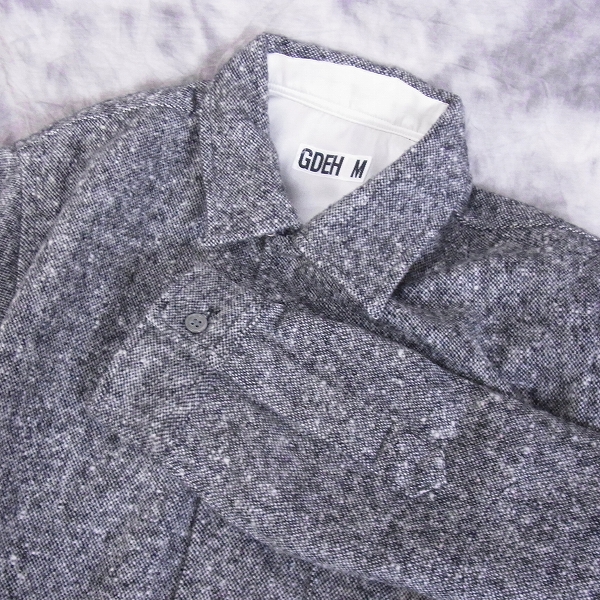 実際に弊社で買取させて頂いたGOODENOUGH/グッドイナフ 長袖 ウールシャツ グレー Mの画像 4枚目