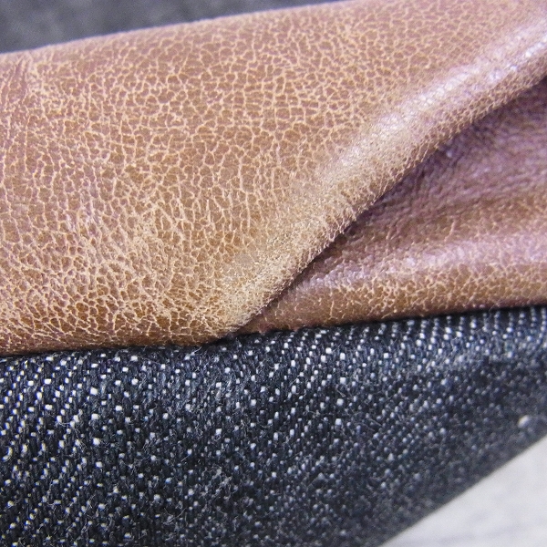 実際に弊社で買取させて頂いたBURBERRY BLUE LABEL/バーバリー レザー×デニム トートバッグの画像 7枚目