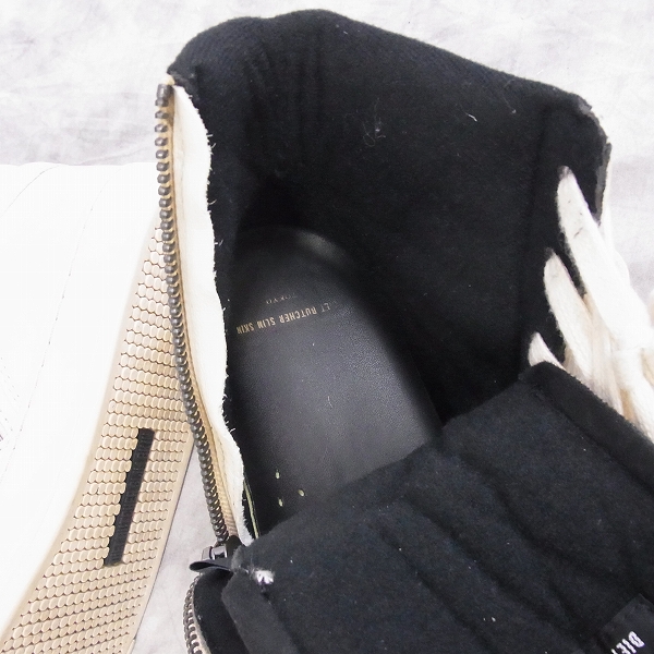 実際に弊社で買取させて頂いたDIET BUTCHER SLIM SKIN/ダイエットブッチャースリムスキン 16AW スニーカー D163D092/43の画像 4枚目