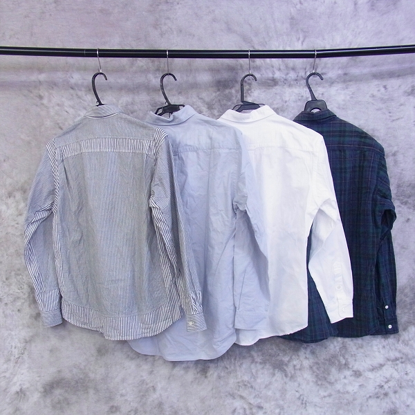 実際に弊社で買取させて頂いたGOODENOUGH/グッドイナフ ストライプ/チェック/無地 シャツ サイズ：M ４点セットの画像 1枚目