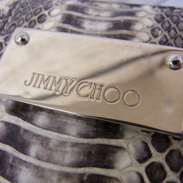 実際に弊社で買取させて頂いたJIMMY CHOO/ジミーチュウ パイソン ラウンドファスナー 長財布の画像 3枚目