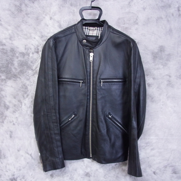 実際に弊社で買取させて頂いたBURBERRY BLACK LABEL/バーバリー ブラックレーベル シングルレザージャケットM