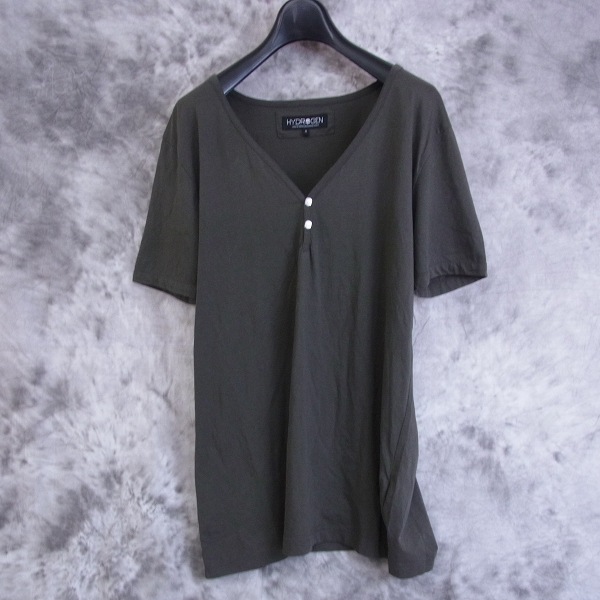 実際に弊社で買取させて頂いた☆HYDROGEN/ハイドロゲン スカルボタン ヘンリーネック 半袖Tシャツ/カットソー M