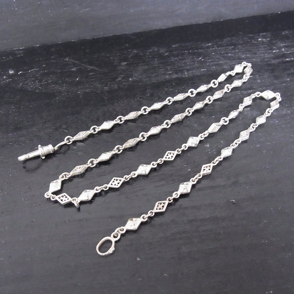 実際に弊社で買取させて頂いた【ギャラ付】Loree Rodkin/ローリーロドキン ミックスダイヤモンドシェイプクロスチェーン L3819-800/50cmの画像 4枚目